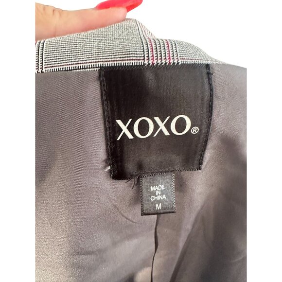 XOXO Y2K Floral Plaid Peplum Blazer Size Medium - Picture 4 of 9